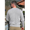 Pull gris homme coton dos