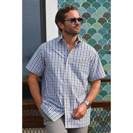 chemise à carreaux homme senior manches courtes