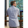 chemise à carreaux homme senior manches courtes dos