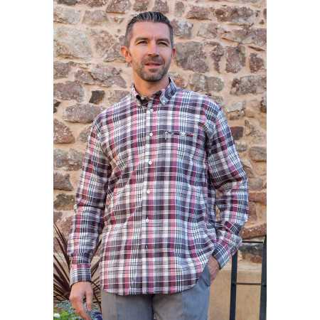 chemise à carreaux homme senior manches longues