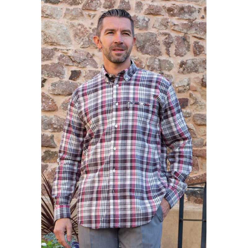 chemise à carreaux homme senior manches longues