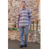chemise à carreaux homme senior manches longues tenue