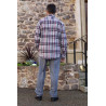 chemise à carreaux homme senior manches longues dos
