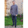 chemise carreaux bleu et rouge homme senior manches longues tenue