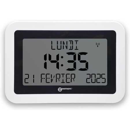 Geemarc horloge calendrier grand affichage senior date et heure en francais