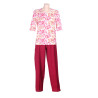 Grenouillère femme senior été manches courtes coloris rouge rose tenue