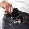 Téléphone senior avec grosses touches photo et appel sos poche