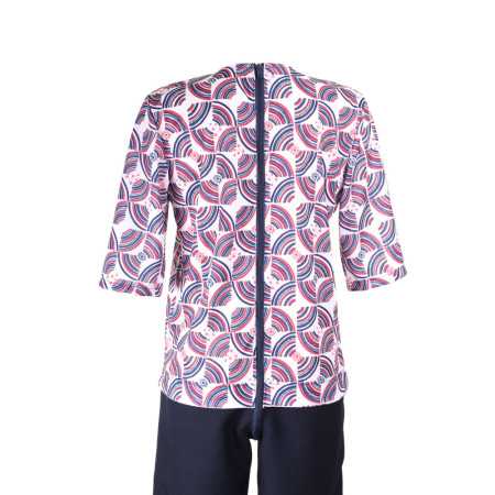 Grenouillère de jour fermeture dos femme senior haut coloré bas foncé