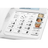 Téléphone fixe senior grosses touches avec photos et combiné – blanc