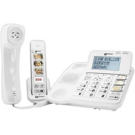 Téléphone fixe senior filaire grosses touches photos + combiné