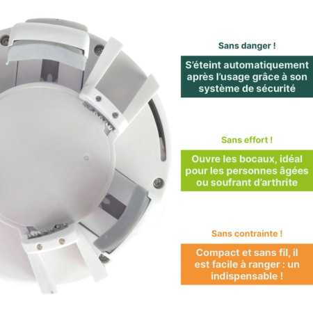 Ouvre bocal automatique senior arthrite couvercle avantages