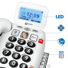 Téléphone fixe senior combine amplifié retranscription voix fonctions