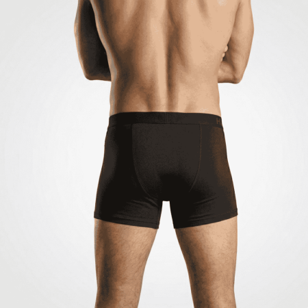 Boxer anti odeur flatulence homme senior coloris noir vue dos