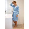 Peignoir doux femme senior faicle à enfiler et chaud coloris bleu ciel