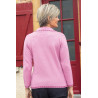 polo facile à enfiler femme âgée coloris rose dos