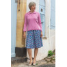polo facile à enfiler femme âgée coloris rose tenue
