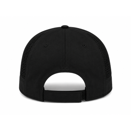 casquette rafraichissante noire été canicule senior vue de profil dos