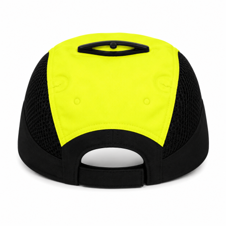 Casquette rafraichissant anti chaleur senior âgé jaune fluo visible - dos