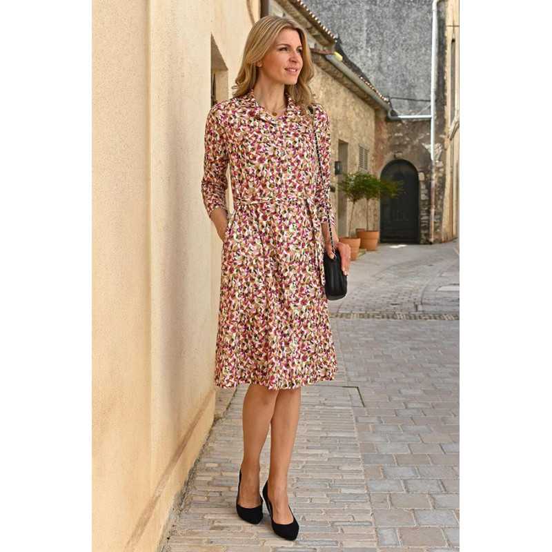 robe ouverte devant par boutons femme senior