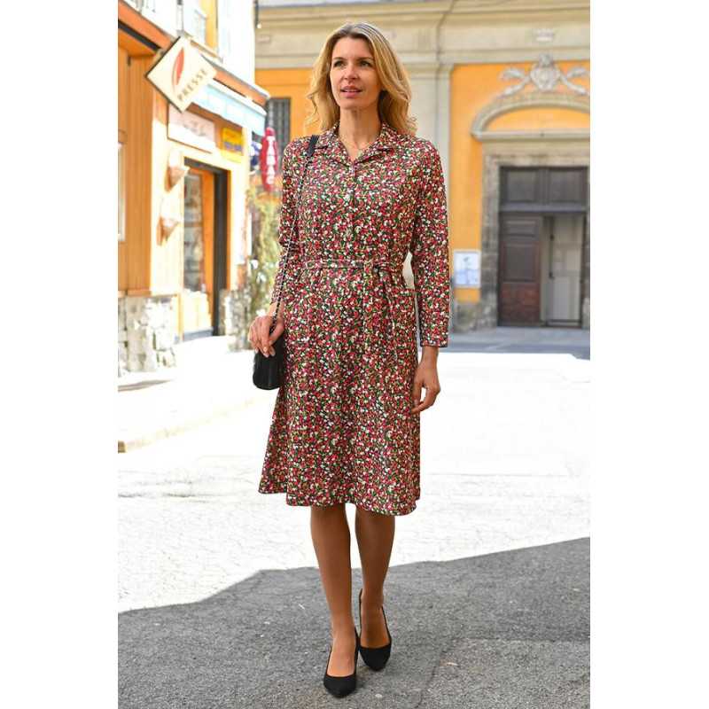 robe 3 boutons avant femme senior facile à enfiler