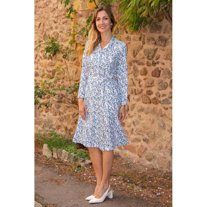 robe femme senior 3 boutons avant facile à enfiler