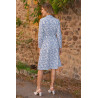 Robe fleurie femme senior col boutonné |  facile à enfiler | Facilavi