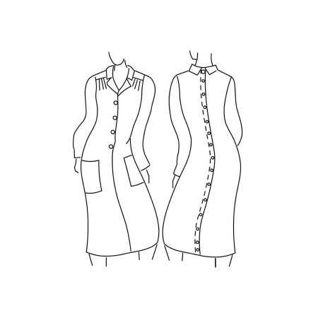Robe médicalisée bleue ouverture dos aimantée | Facilavi