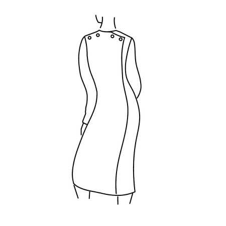Robe médicalisée ouverture dos croisé femme senior | Facilavi