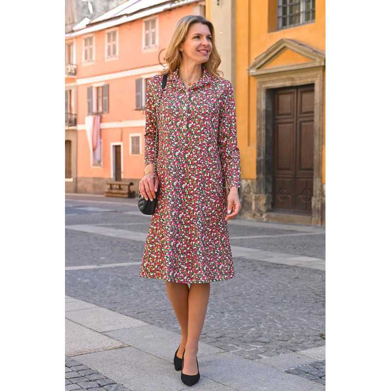 Robe médicalisée ouverte dans le dos par pression - motif A