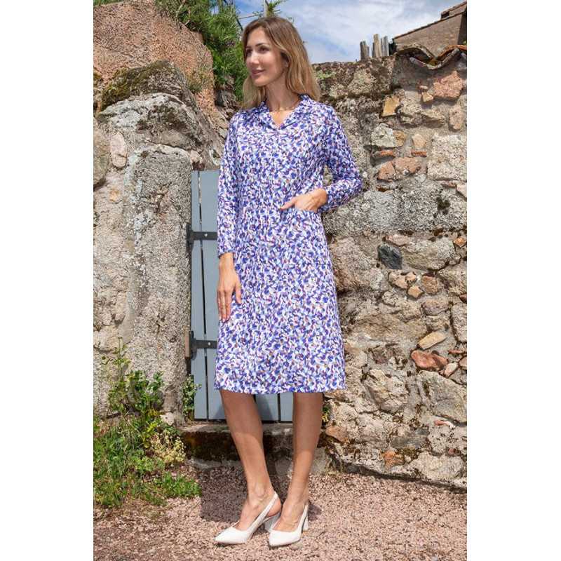 robe médicalisée femme âgée senior ouverture dos par pression
