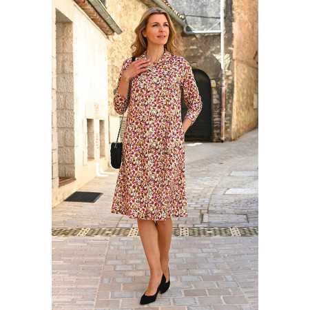 robe médicalisée femme senior ouverture dos boutons