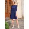 robe médicalisée marine ouverture dos femme senior