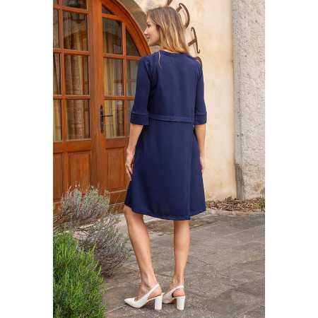Robe médicalisée unie ouverture dos femme senior | Facilavi