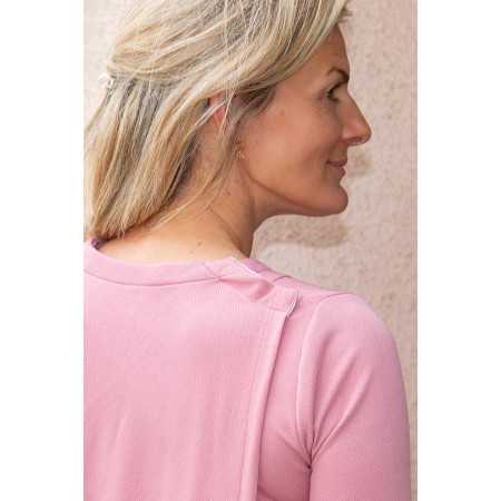 Robe médicalisée unie ouverture dos femme senior | Facilavi