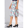 Jupe fleurie taille élastique femme senior grande taille | Facilavi