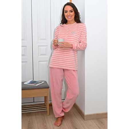 Pyjama chaud pilou velours femme senior | Facilavi