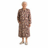 robe médicalisée femme senior dépendante ehpad coloris moka manches longues