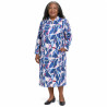 robe médicalisée ouverture dos pressions femme senior coloris bleu