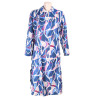 robe médicalisée ouverture dos pressions femme senior coloris bleu