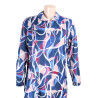 robe médicalisée ouverture dos pressions femme senior coloris bleu zoom