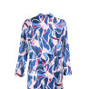 robe médicalisée ouverture dos pressions femme senior coloris bleu dos