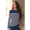 Tshirt manches longues rayures marine