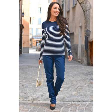 Tshirt manches longues rayures marine tenue