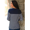 Tshirt manches longues rayures marine dos