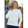 Pull uni effet maille - femme senior