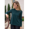 Pull médical ouverture dans le dos par pressions - femme âgée