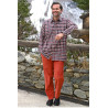 Pantalon facile à enfiler homme senior coloris brique tenue