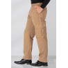 pantalon facile à enfiler poches homme senior couleur beige profil