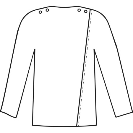 Pull dos croisé complet pressions du 38 au 56