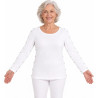 t-shirt médicalisé femme senior ouverture manches 2 côtés douleurs bras épaules haut du corps